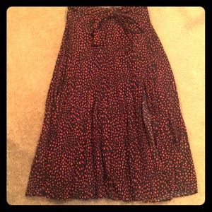Pleated Print Skirt